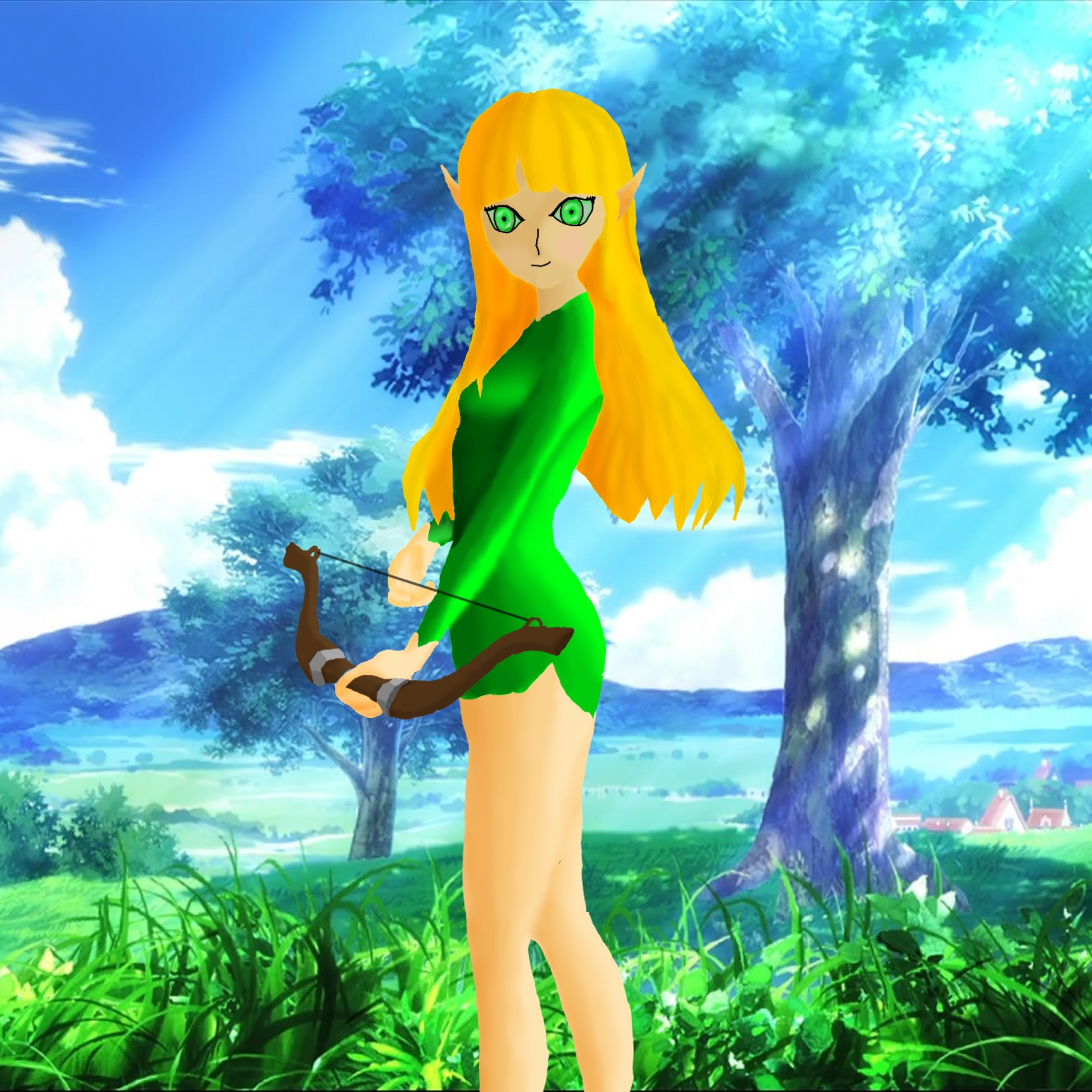 Элейн с луком